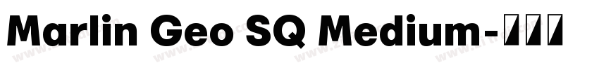 Marlin Geo SQ Medium字体转换